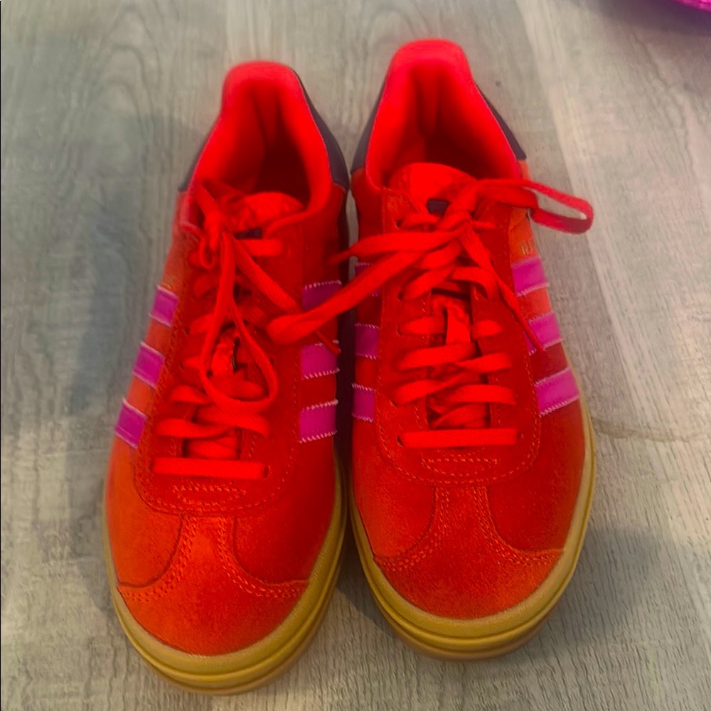 Adidas Red and Pink Skateboarding Sneakers